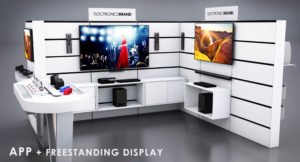 Free Standing Electronics Display