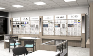 Optical Store Wall Eyewear Display