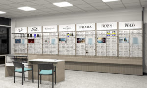 Optical Store Wall Eyewear Display